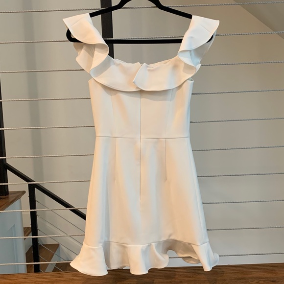 Little White Ruffle Dress - Picture 2 of 4